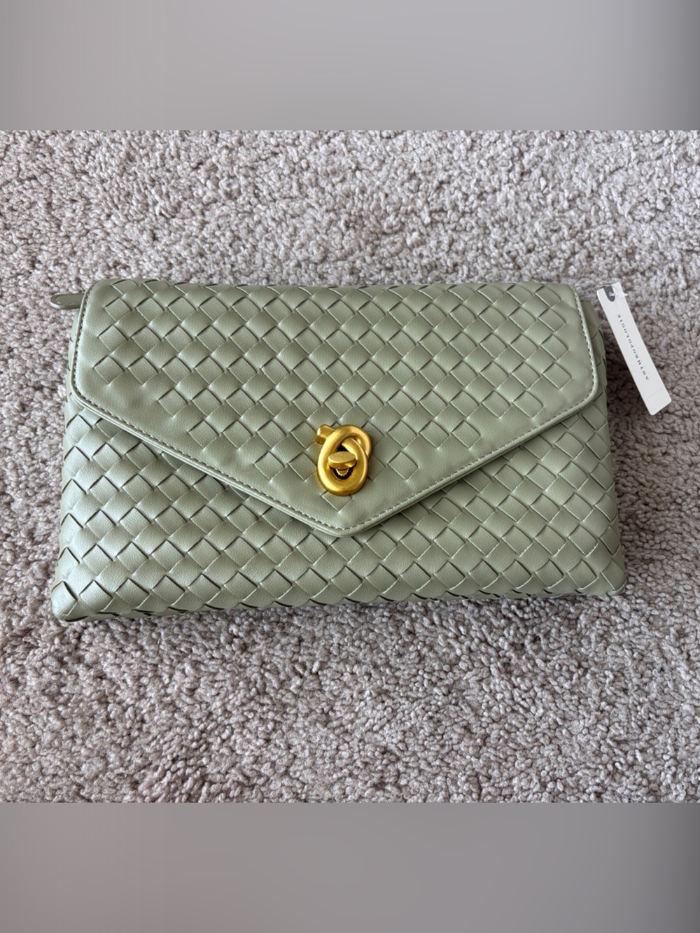 Anthropologie Foldover Woven Clutch